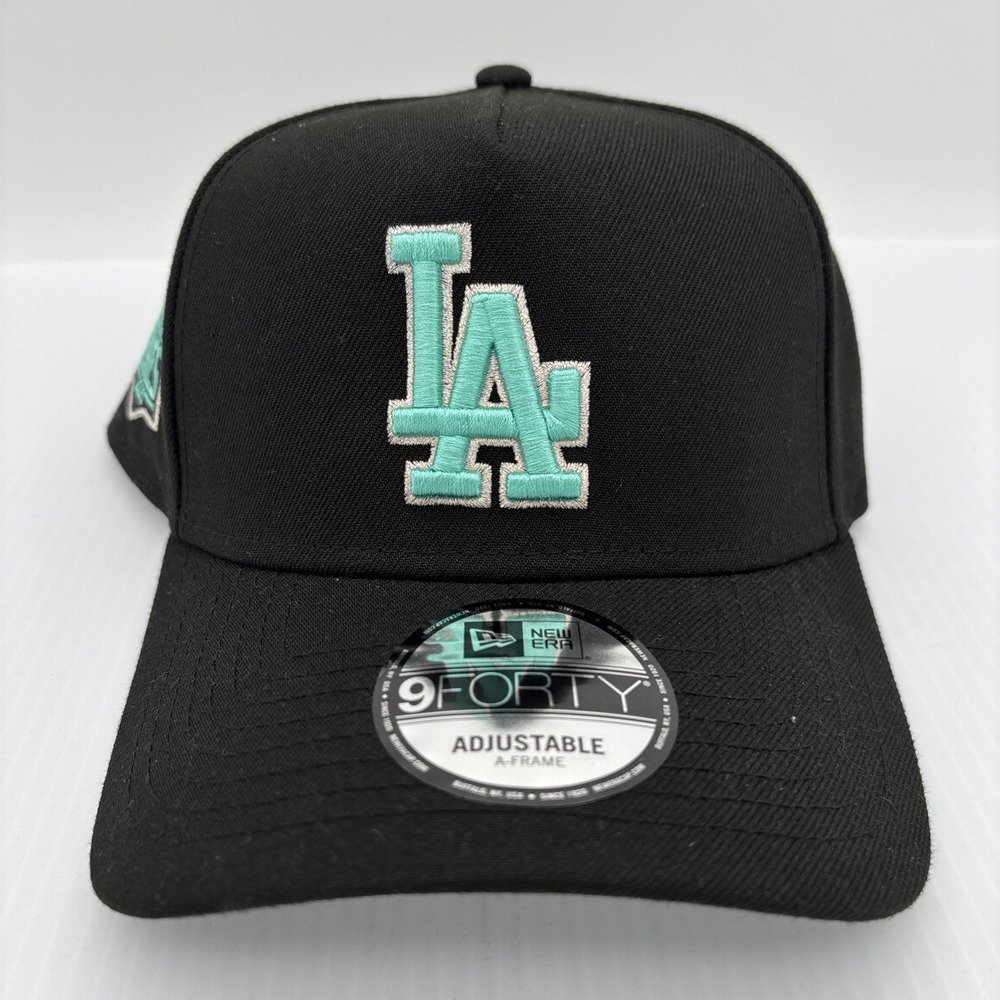 New Era Los Angeles Dodgers Black Mint A-Frame World Series 9FORTY Snapback Hat
